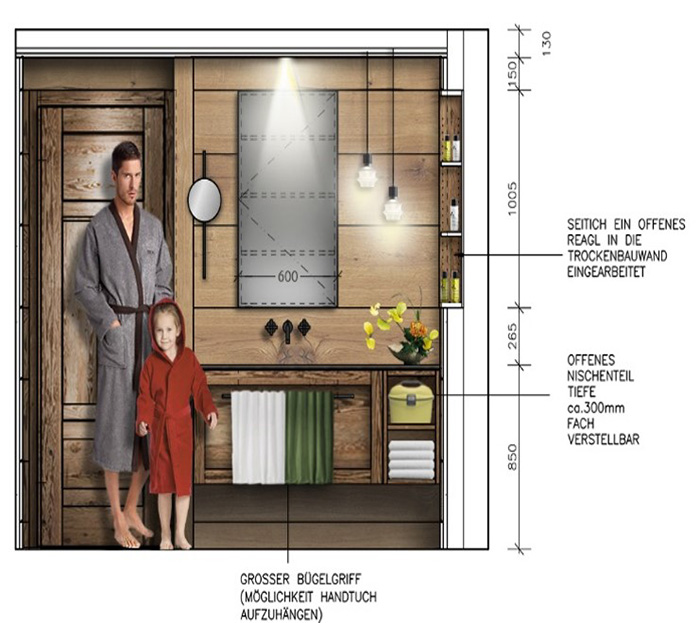 Entwurf Architekt Privat Chalet Zermatt Zimmer Suiten Exklusive Luxus Chaleteinrichtung Hoteleinrichtung Hoteleinrichter Hotelausstatter diesigner konzept David Weigel 2